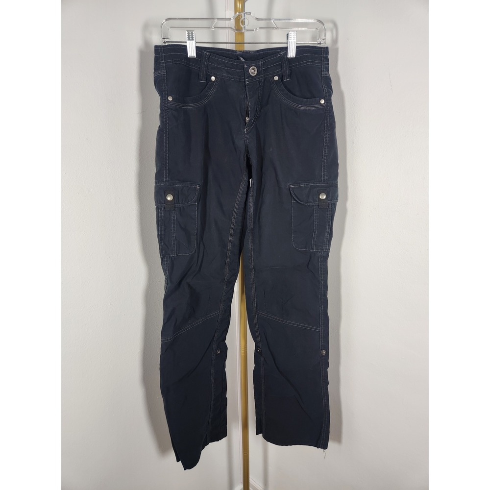 KUHL Womens Black Patina-Dyed‎ Convertible Cargo Pants Size 6 Regular